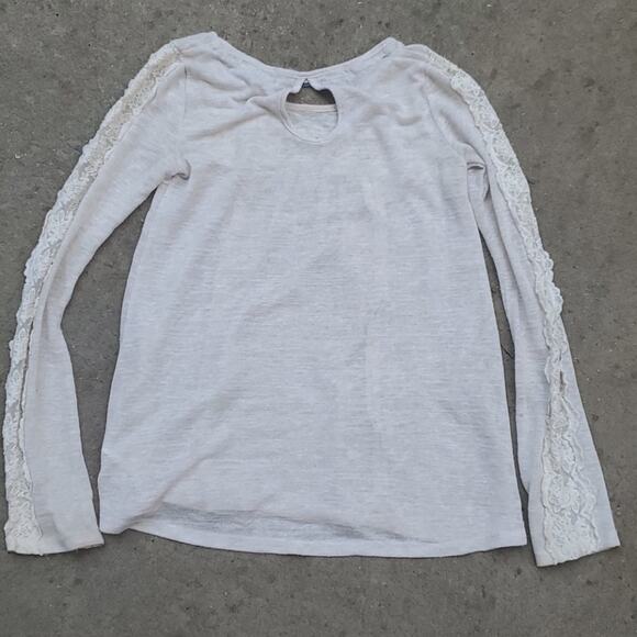 Altar'd State crochet lace trim top cream XS - Picture 4 of 5